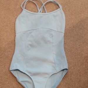 Bloch Girls Size 12 Pale Blue Double-Strap Leotard